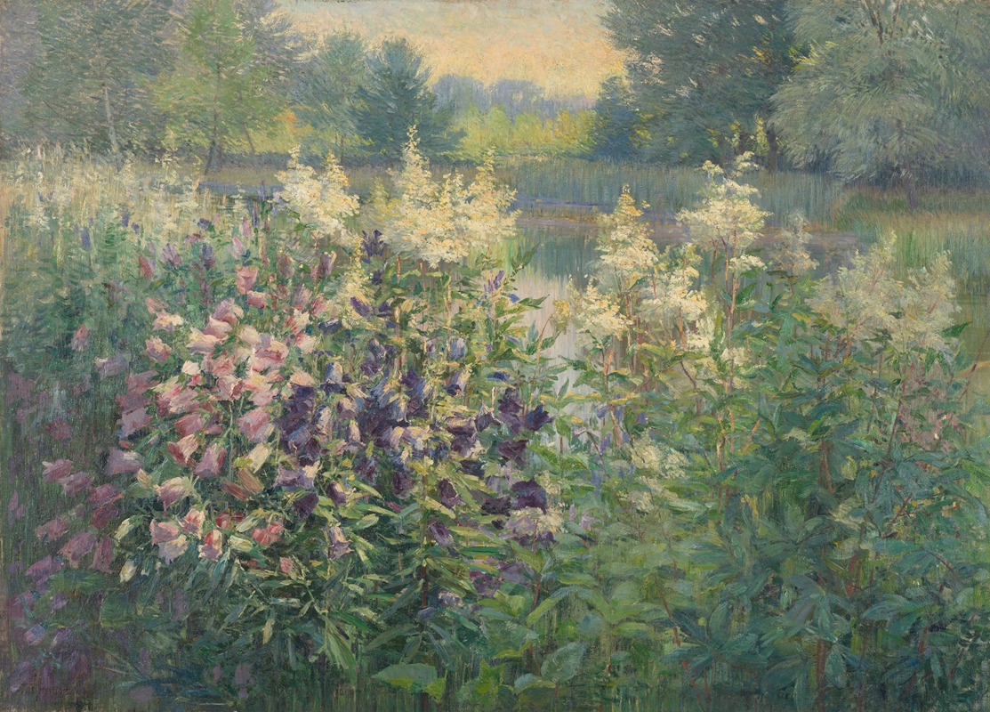 Juliette Wytsman-Trullemans - Landschap met klokbloemen