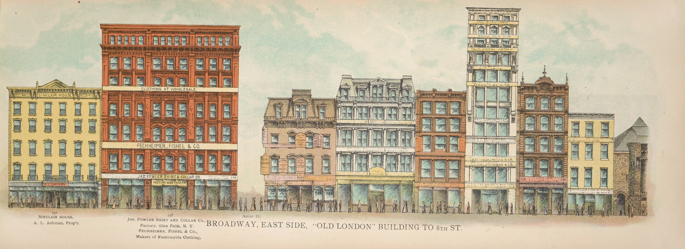 Mail & Express - Broadway, East Side. ‘Old London’ building to 8th St.