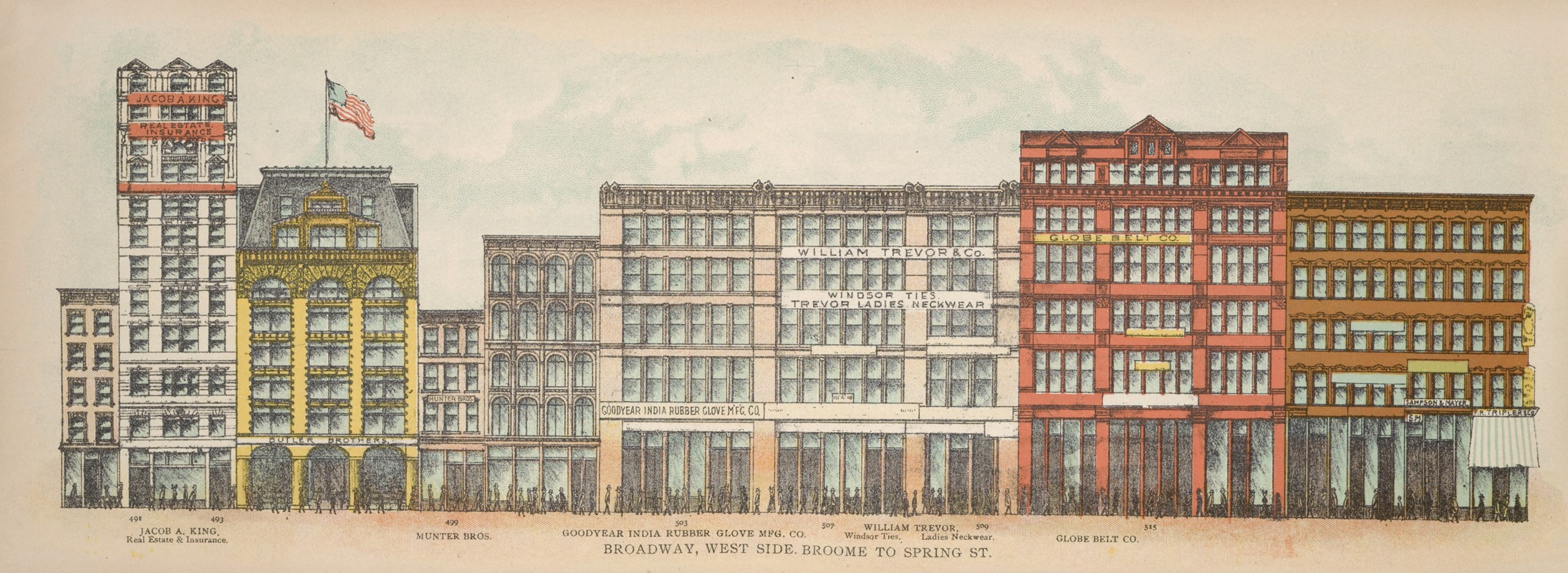 Mail & Express - Broadway, West Side. Broome to Spring St.