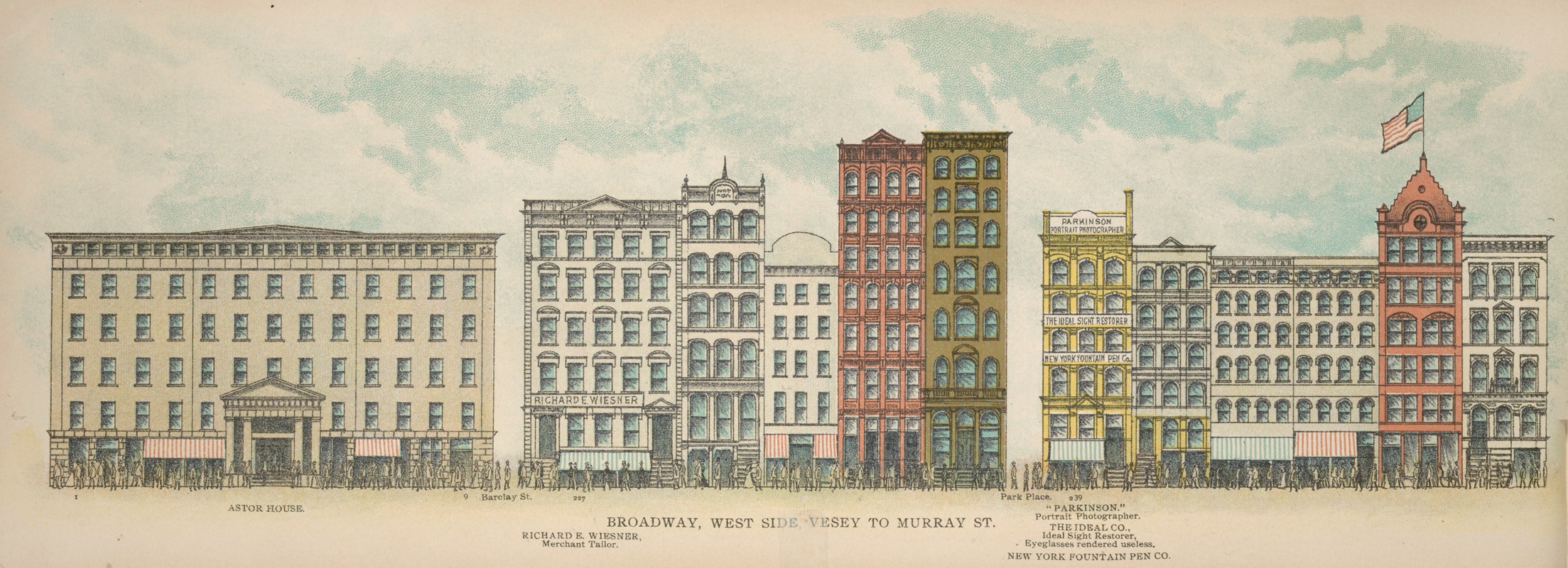 Mail & Express - Broadway, West Side. Vesey to Murray St.