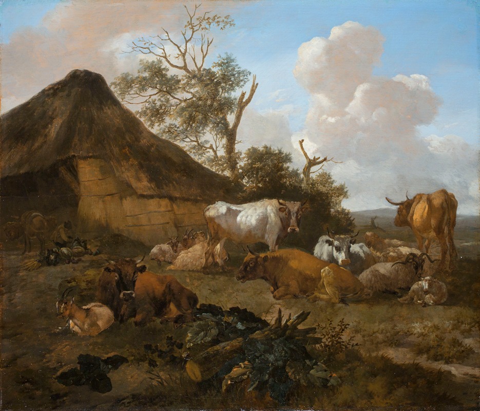Willem Romeyn - Landscape with Animals Resting