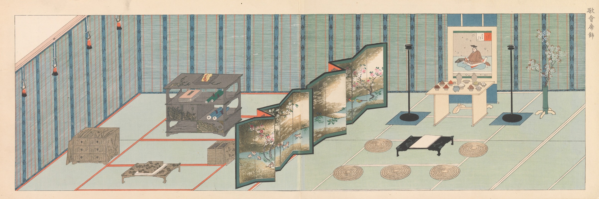 Furuya Kōrin - Sixteen Illustrations of Ancient Ceremonial Displays Pl.06