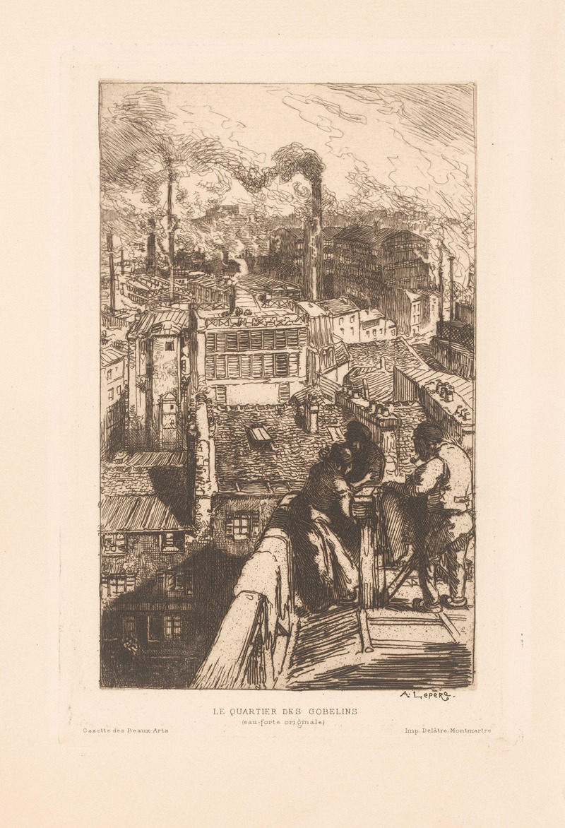 Auguste Lepère - Le quartier des Gobelins