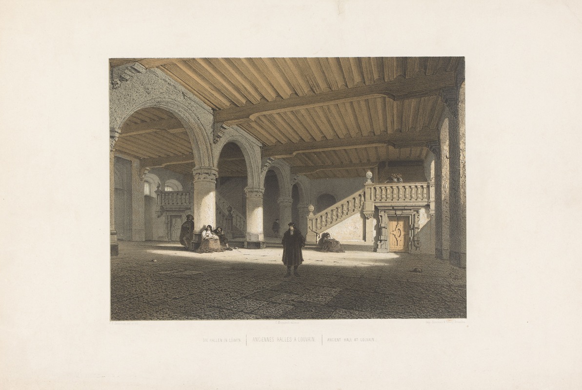 François Stroobant - Ancient hall at Louvain