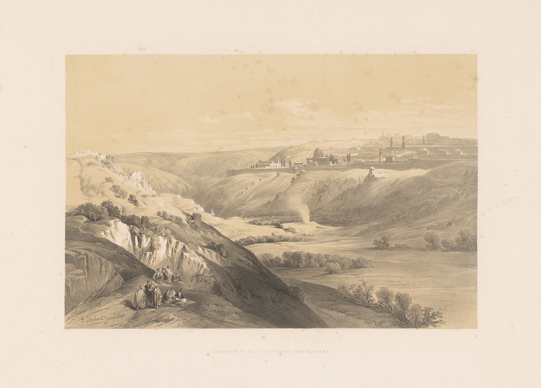 François Stroobant - Jérusalem vu de la montagne des oliviers