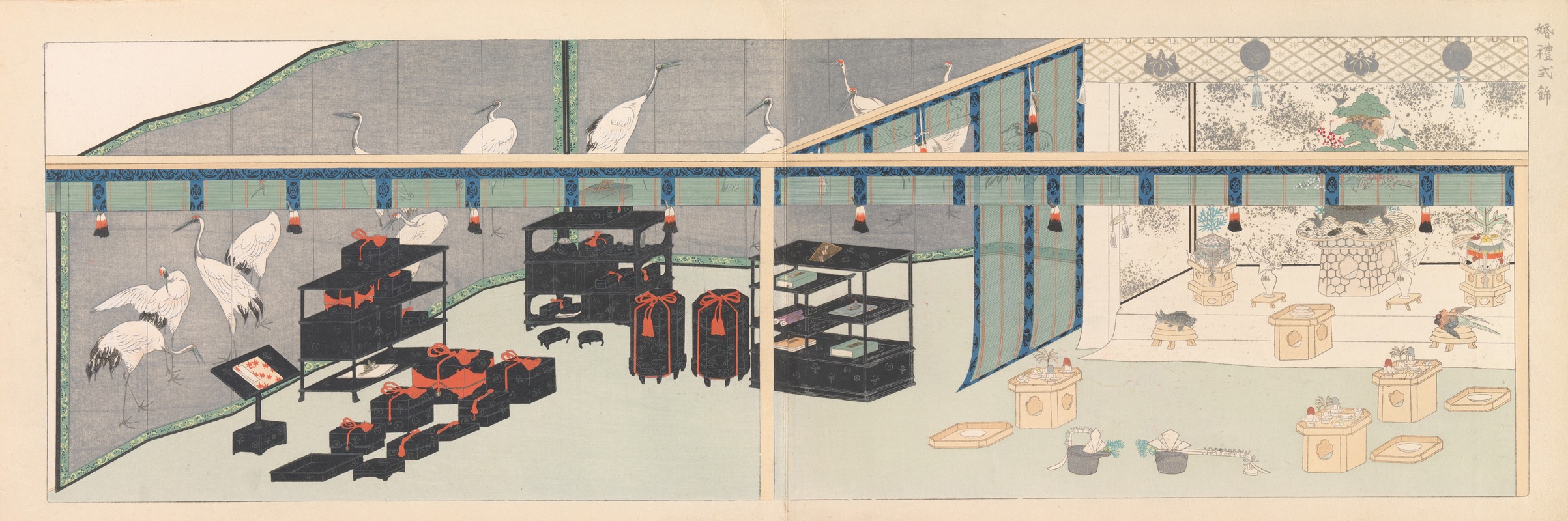 Furuya Kōrin - Sixteen Illustrations of Ancient Ceremonial Displays Pl.12