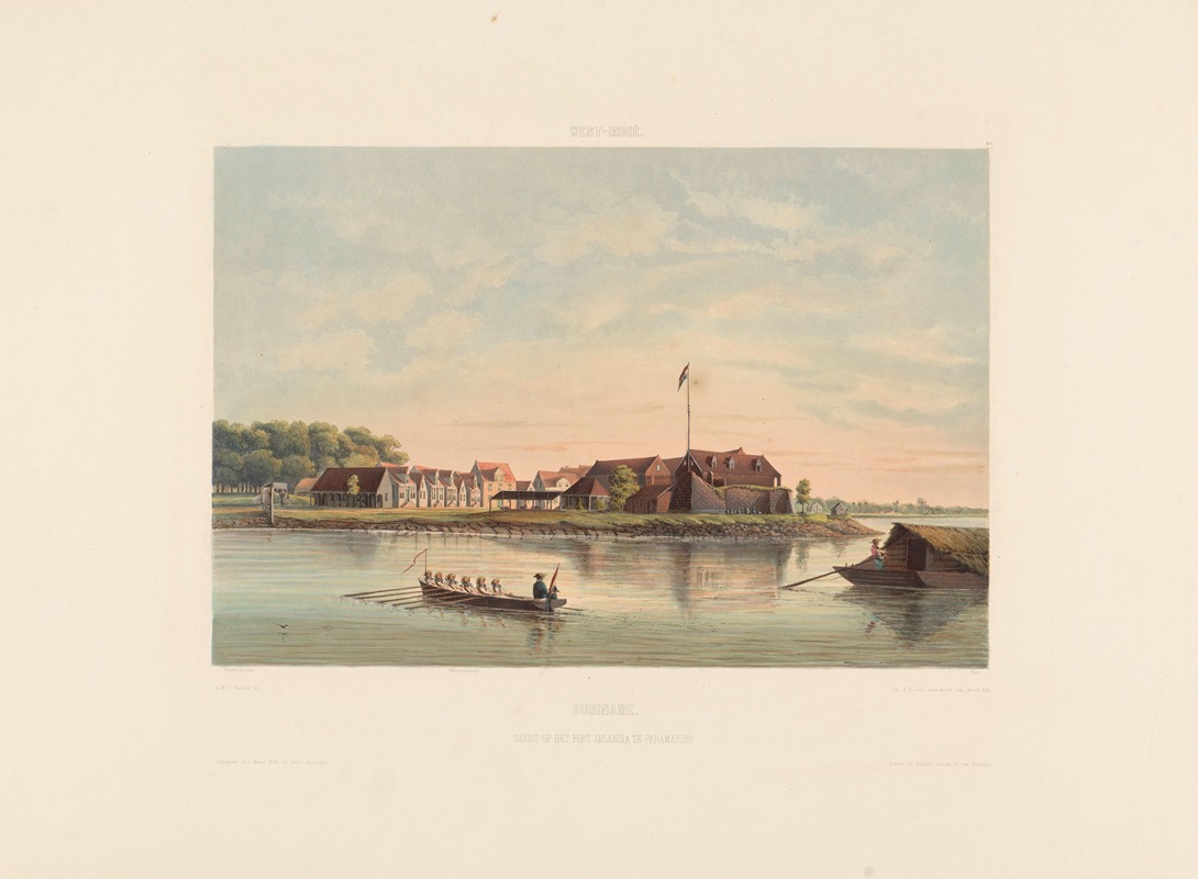 Gerard Voorduin - Suriname. Gezigt op het Fort Zelandia te Paramaribo