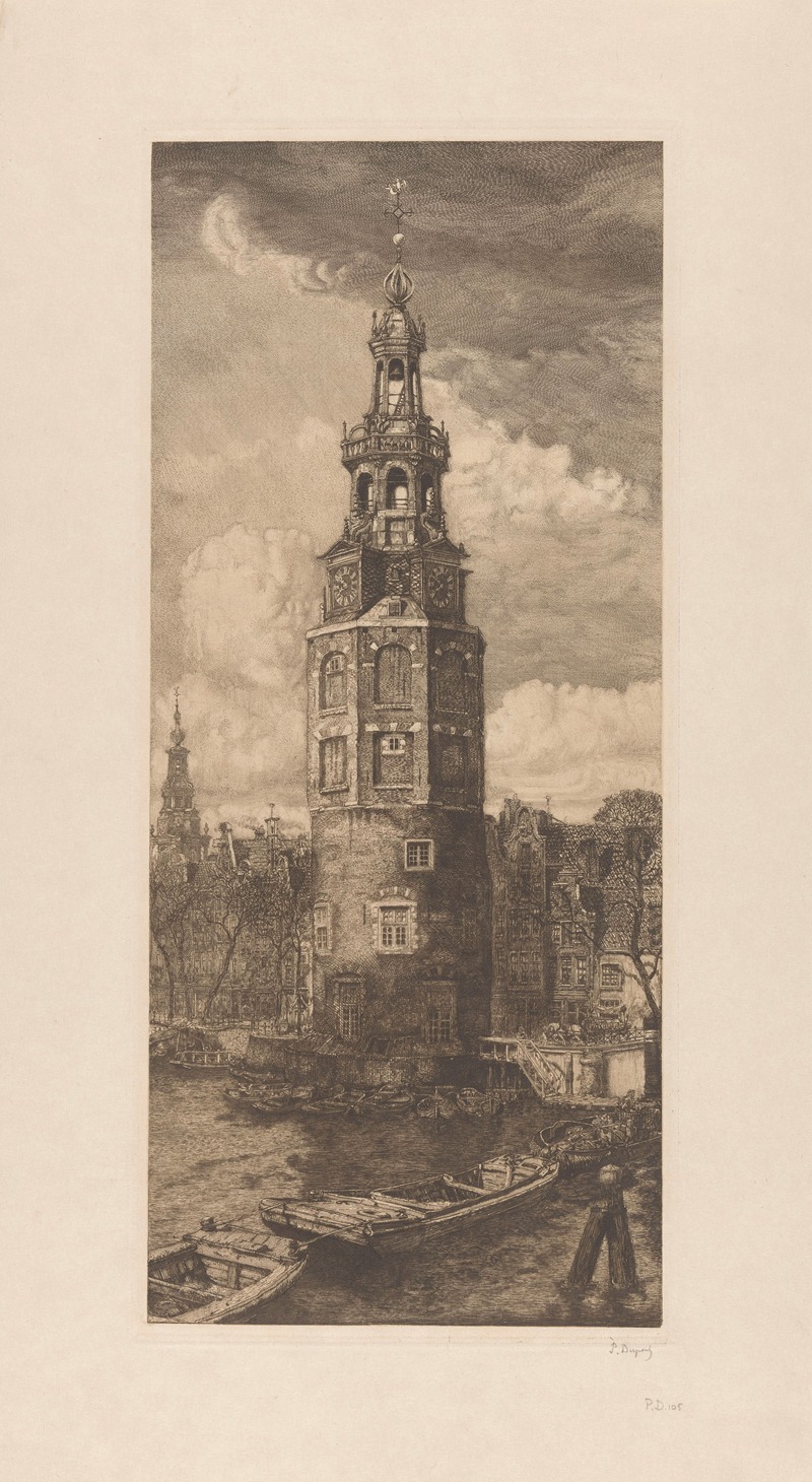 Pieter Dupont - Montelbaanstoren aan de Oudeschans in Amsterdam