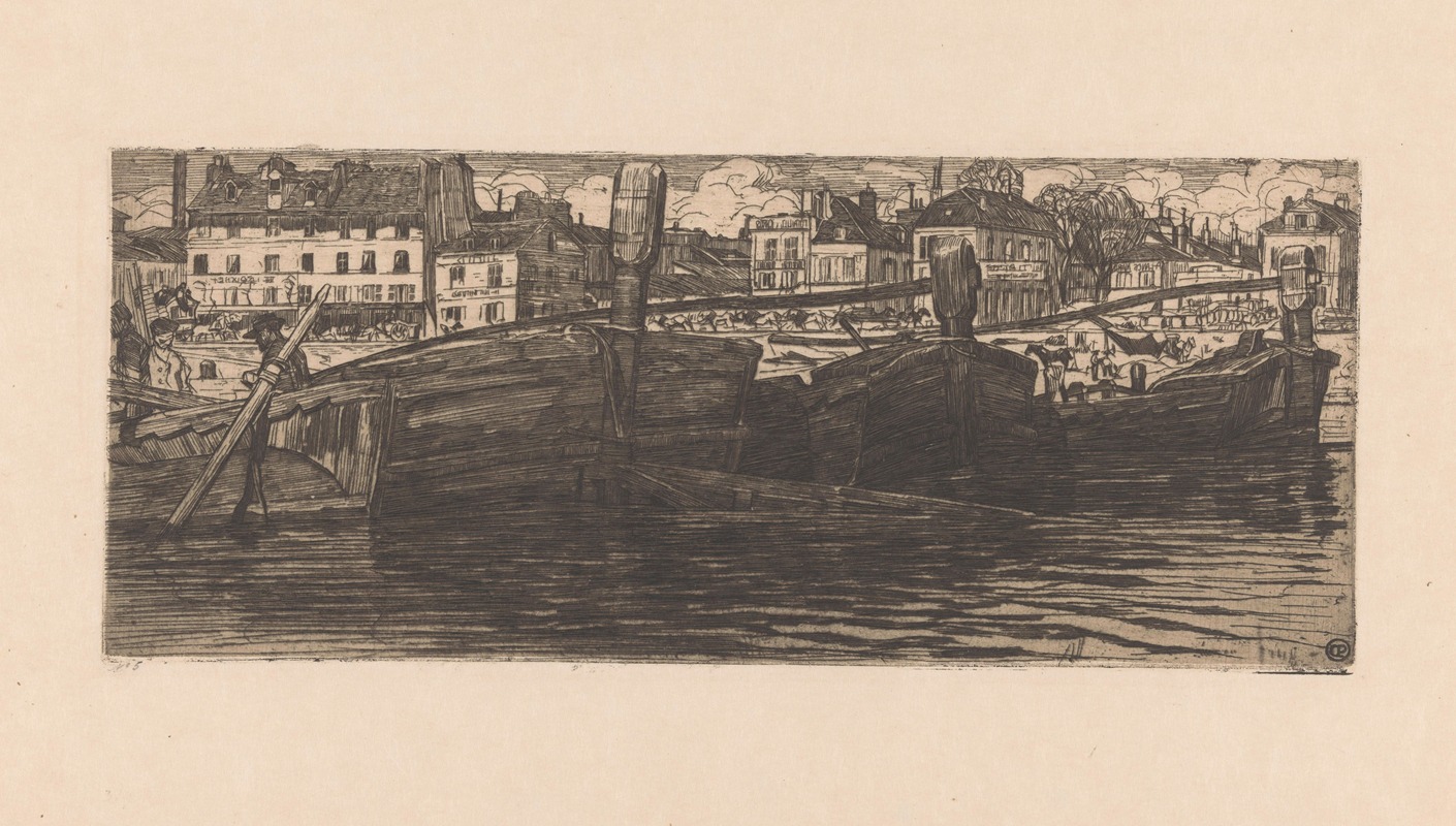 Pieter Dupont - Schuiten in de Seine in Parijs