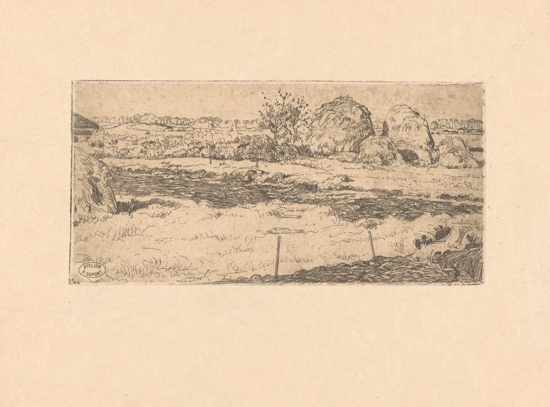 Pieter Dupont - Veld met hooioppers