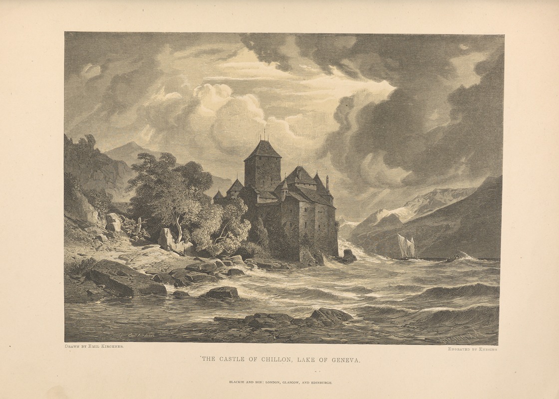 Theodor Gsell Fels - E.‎ ‎Kirchner – The‎ ‎Castle‎ ‎of‎ ‎Chilion,‎ ‎Lake‎ ‎of‎ ‎Geneva