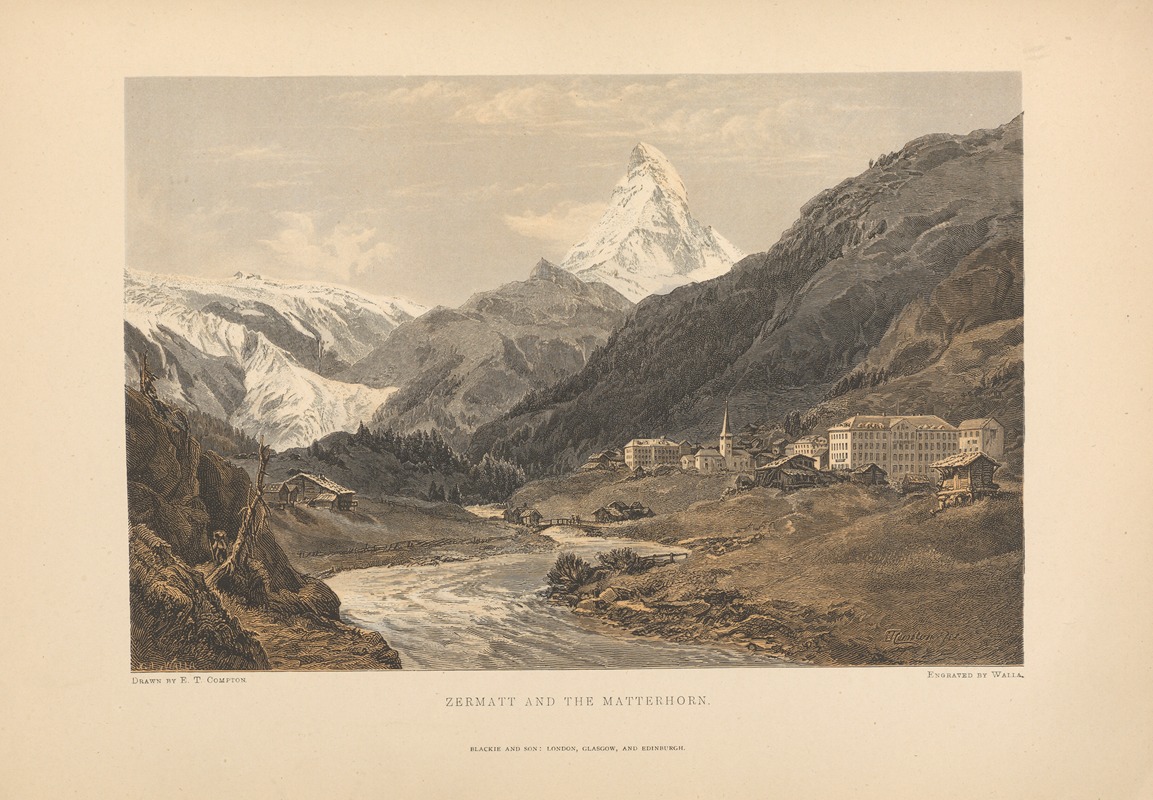 Theodor Gsell Fels - E. T. Compton – Zermatt and the Matterhorn