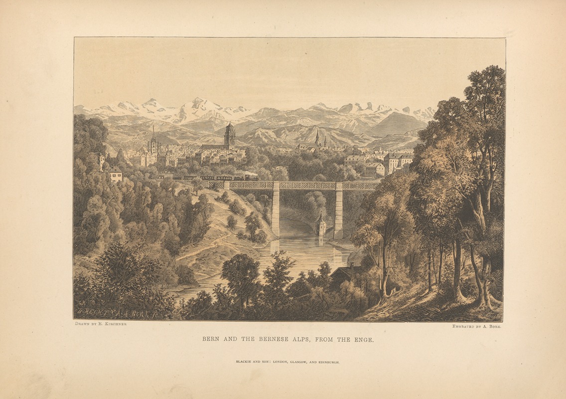 Theodor Gsell Fels - E.‎ ‎Kirchner – Bern‎ ‎and‎ ‎the‎ ‎Bernese‎ ‎Alps,‎ ‎from‎ ‎the‎ ‎Enge