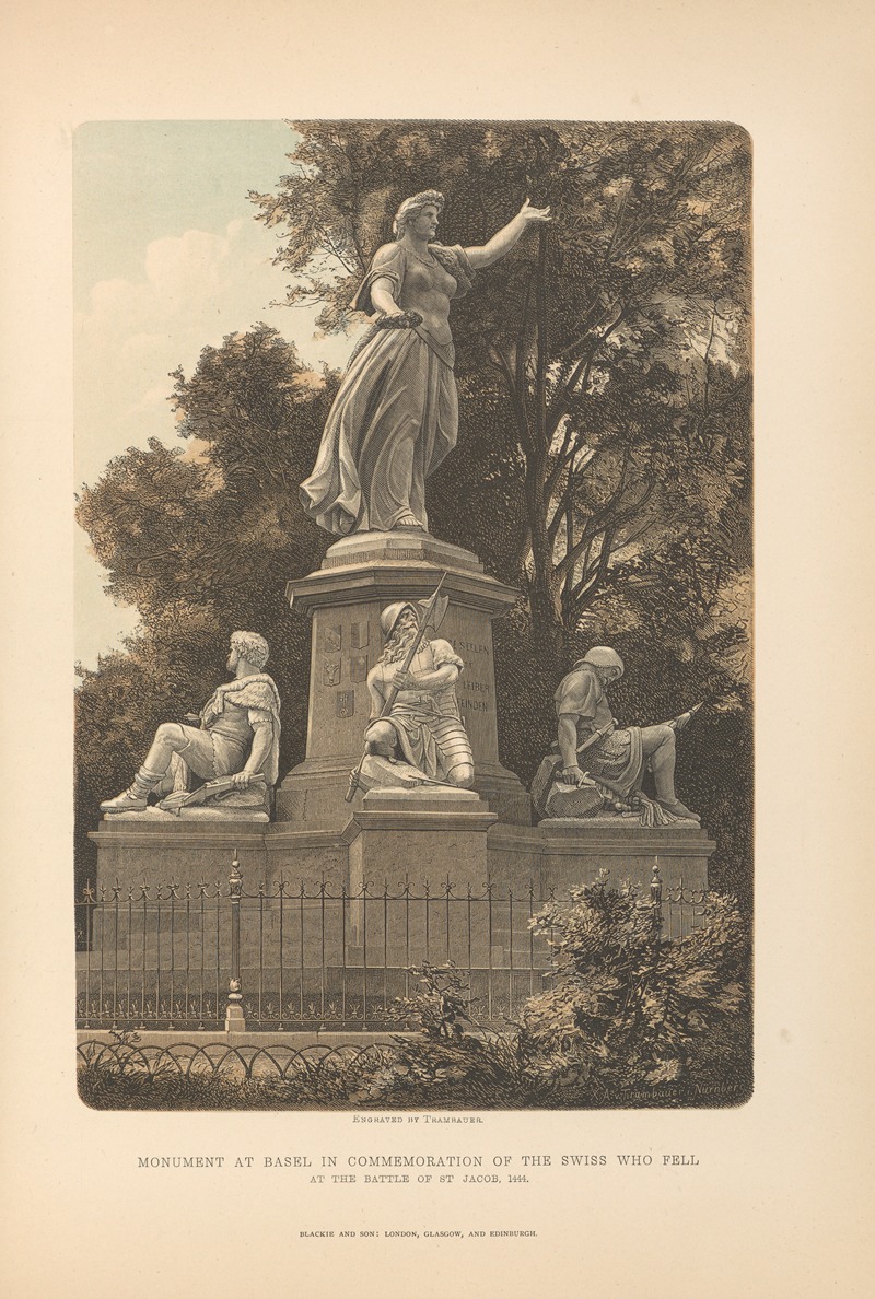 Theodor Gsell Fels - A. Anker – Monument at Basel.