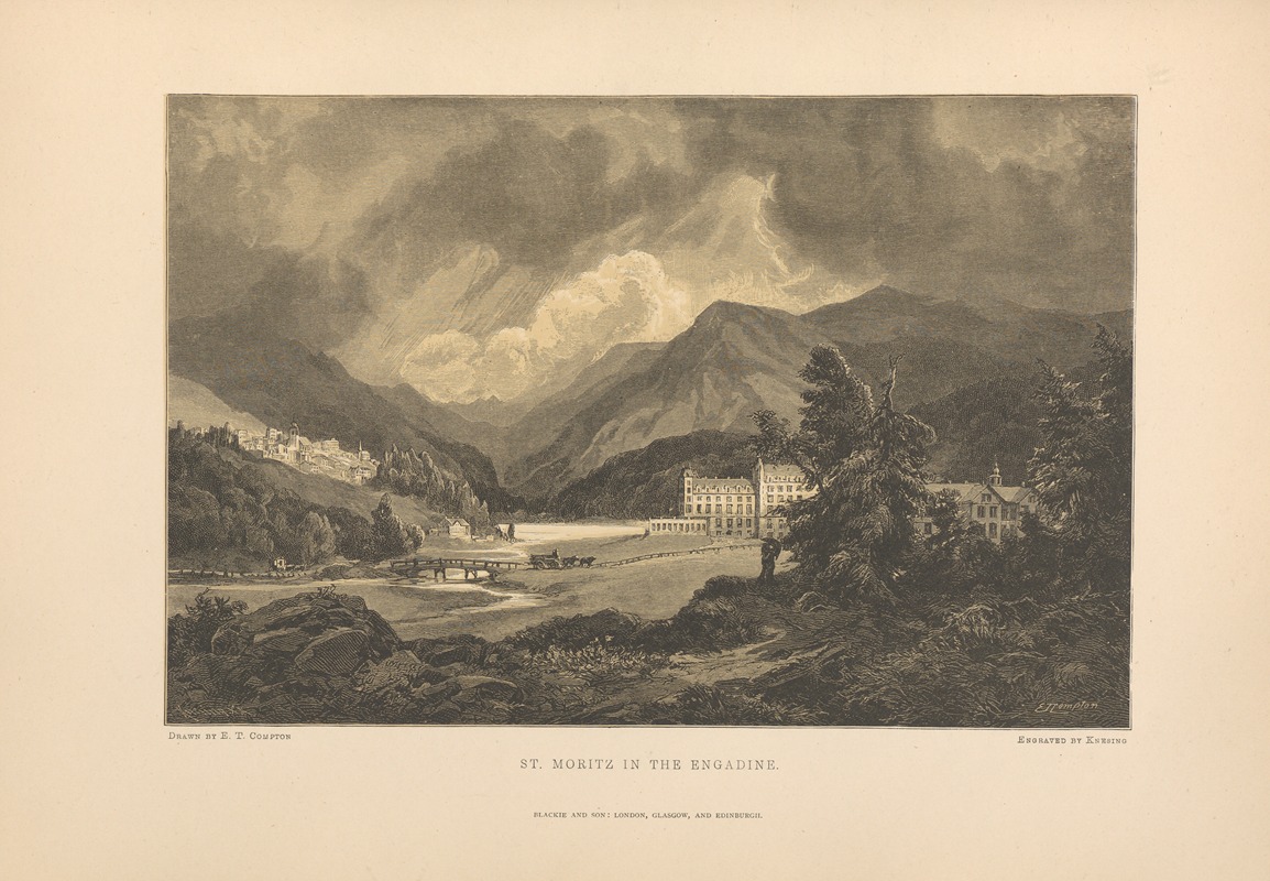 Theodor Gsell Fels - E.‎ ‎T.‎ ‎Compton – St.‎ ‎Moritz,‎ ‎in‎ ‎the‎ ‎Engadine