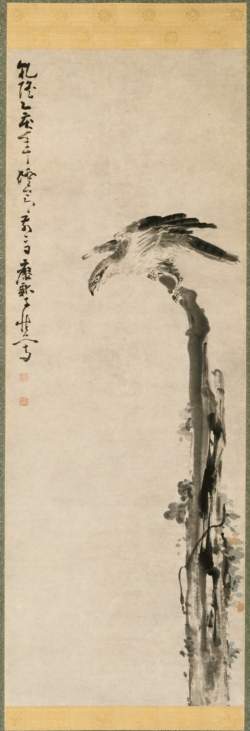 Huang Shen - Eagle on a Tree Trunk