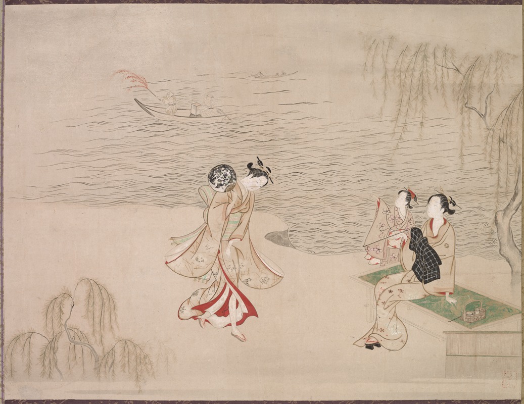 Ippitsusai Bunchō - Beauties at the Seashore