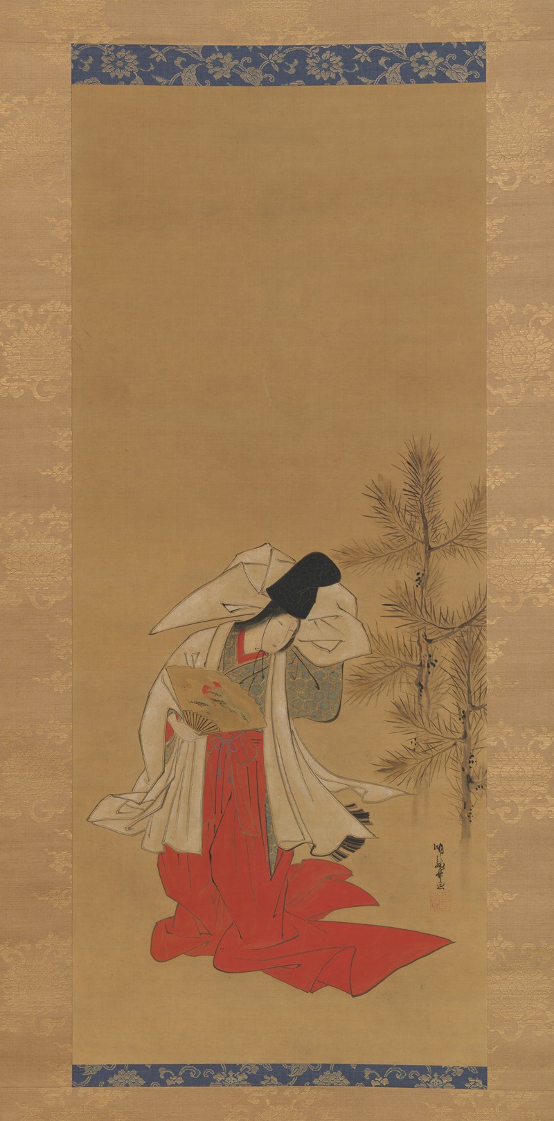 Isoda Koryūsai - Courtesan-Dancer (Shirabyōshi) for the New Year