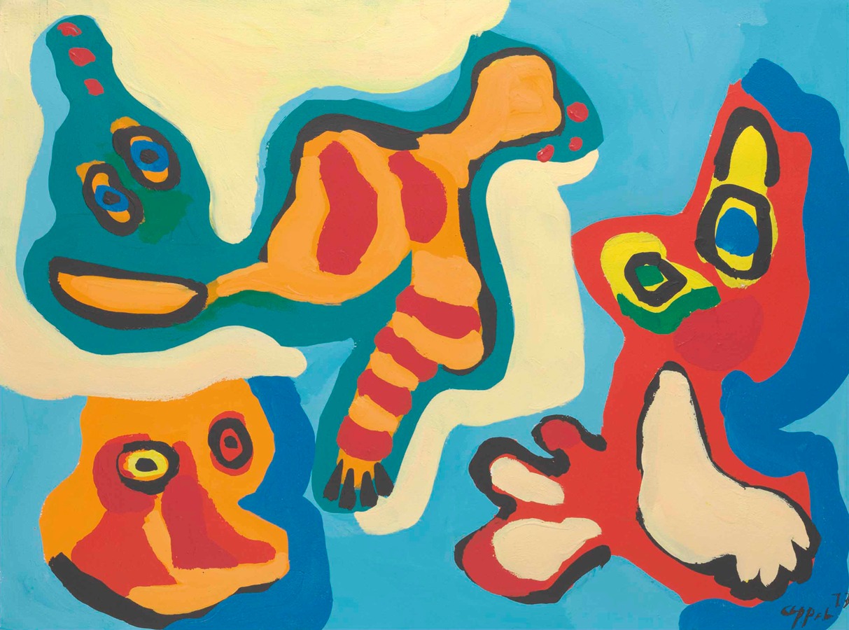 Beach Toys by Karel Appel - Artvee