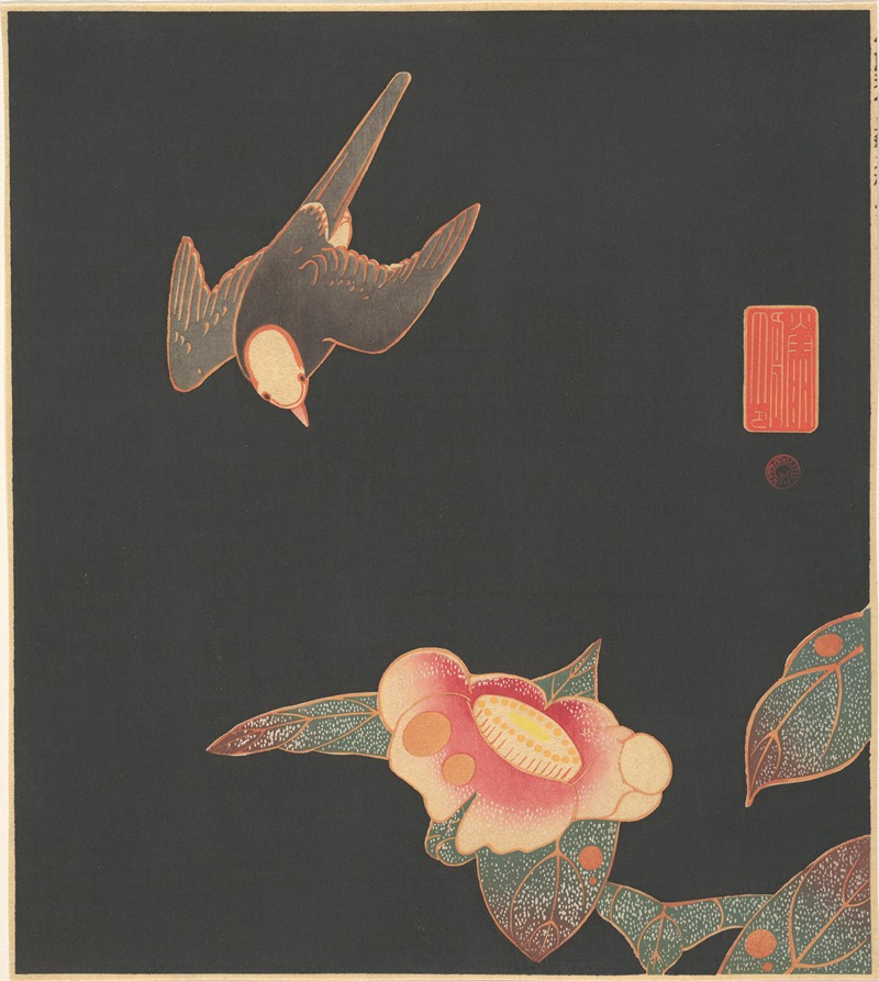 Itō Jakuchū - Swallow and Camellia