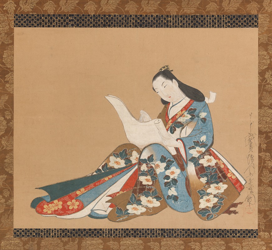 Kaigetsudō Doshin - Courtesan Writing a Letter