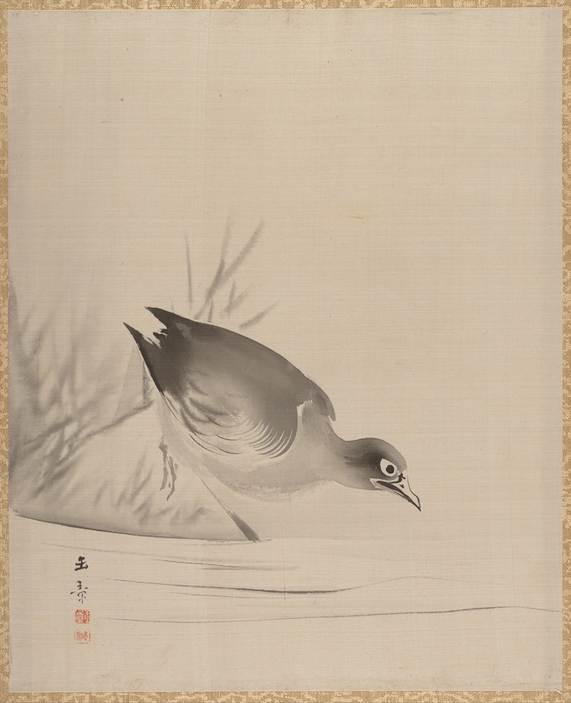 Kawabata Gyokushō - Bird at the Water’s Edge