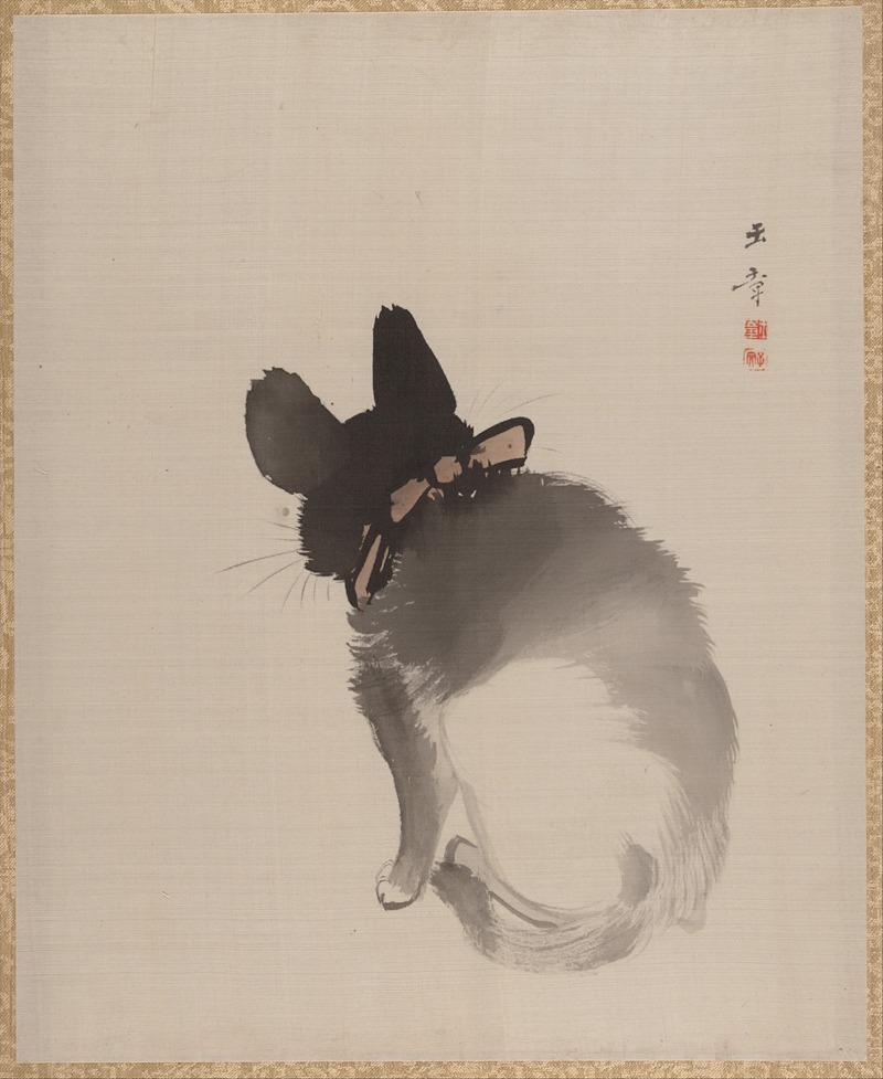 Kawabata Gyokushō - Cat Seen from Behind