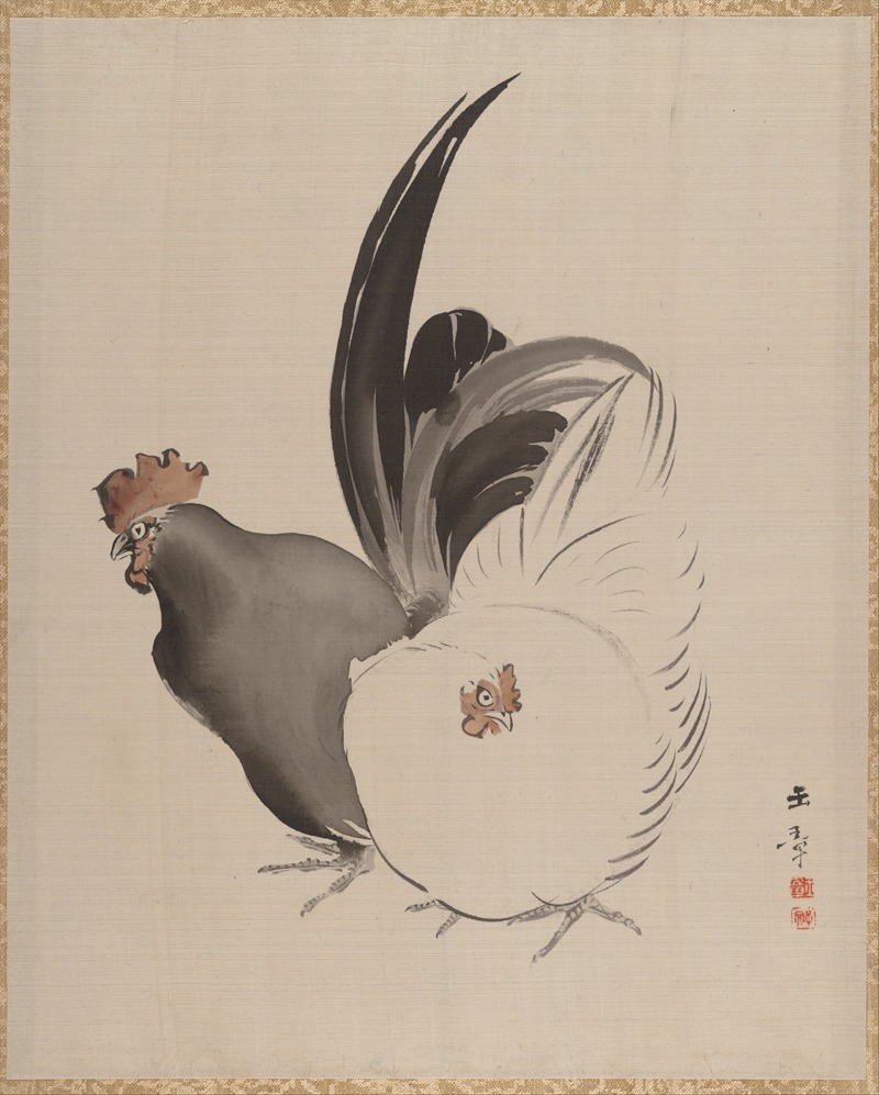 Kawabata Gyokushō - Cock and Hen