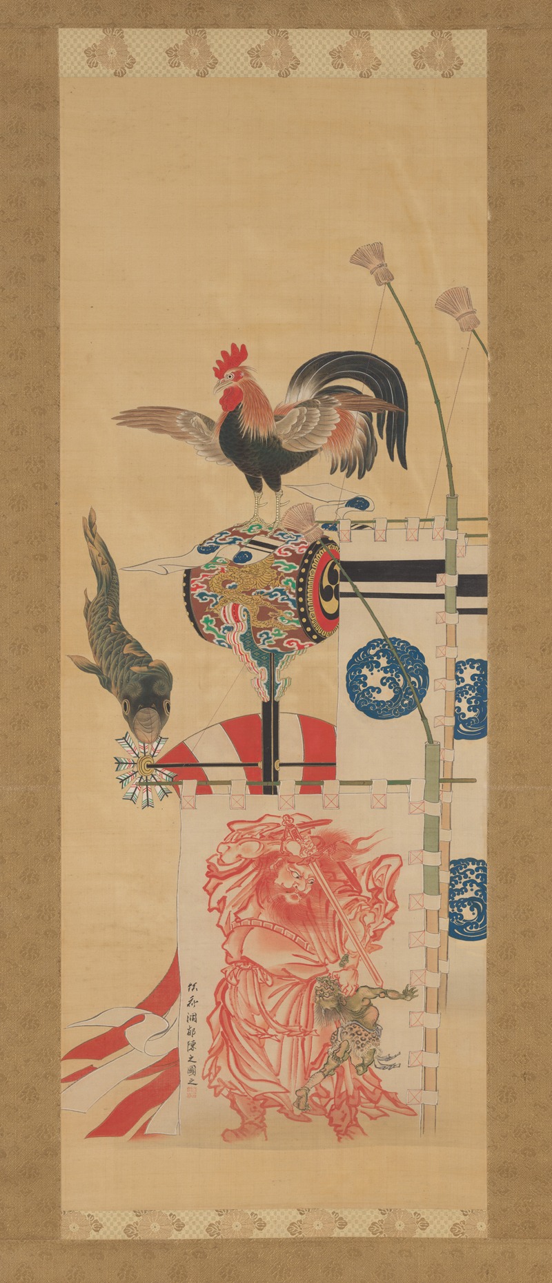 Kawanabe Kyōsai - Boy’s Day Carp Streamer and Shōki Banner