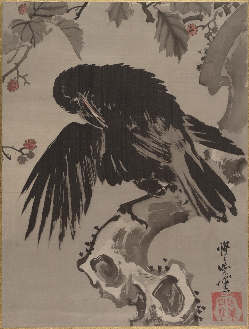 Kawanabe Kyōsai - Crow on a Branch