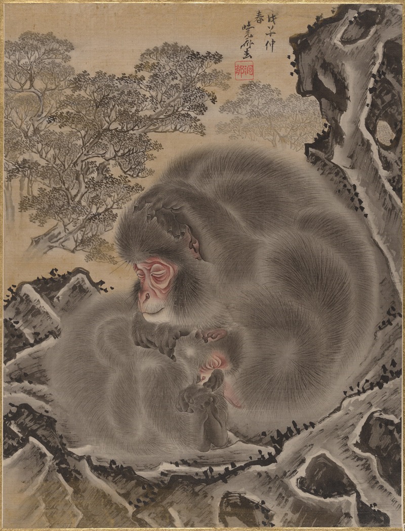 Kawanabe Kyōsai - Monkeys