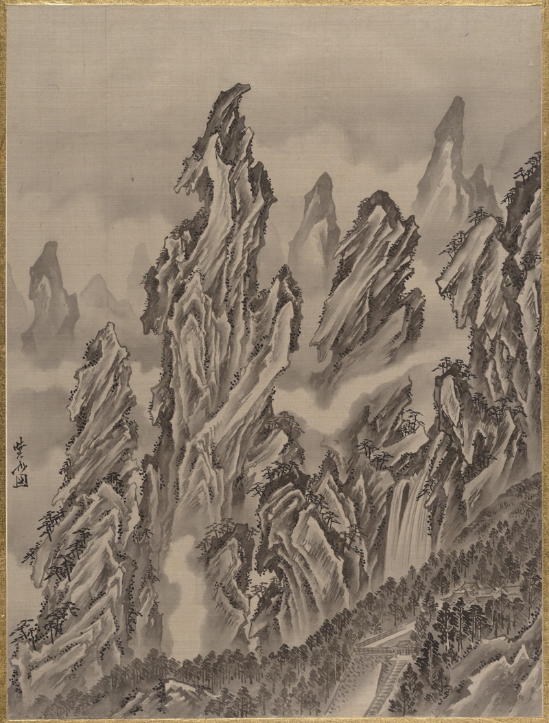 Kawanabe Kyōsai - Rocky Landscape