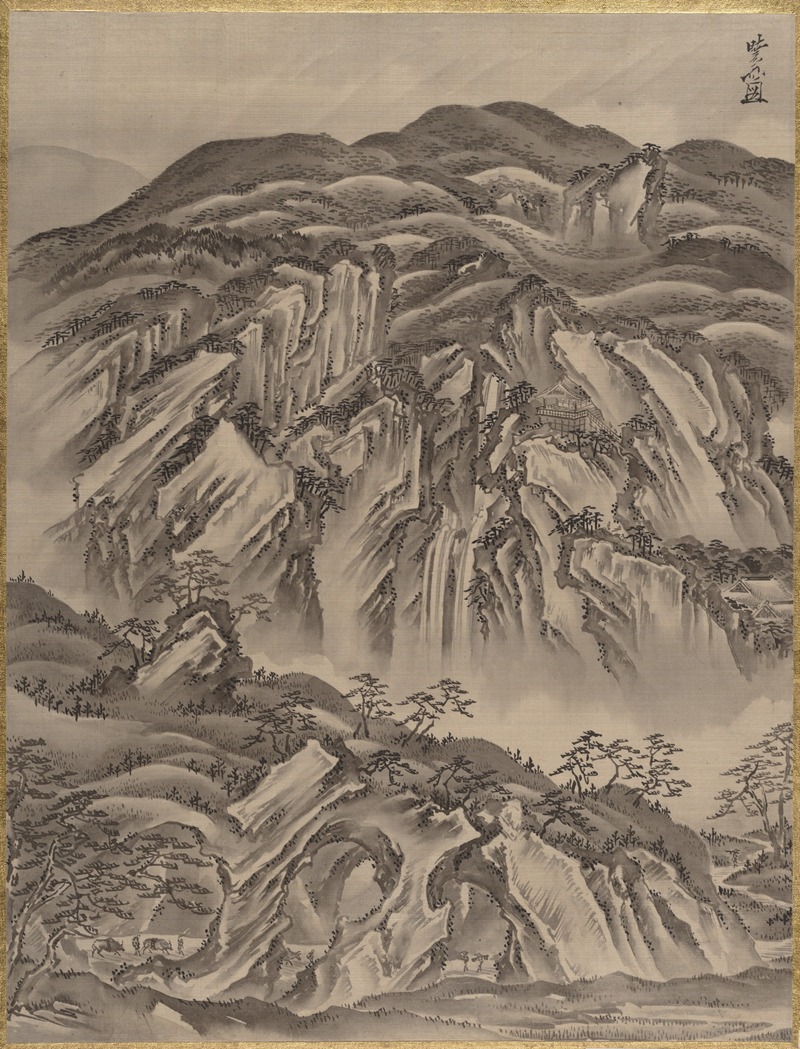 Kawanabe Kyōsai - Rocky Landscape