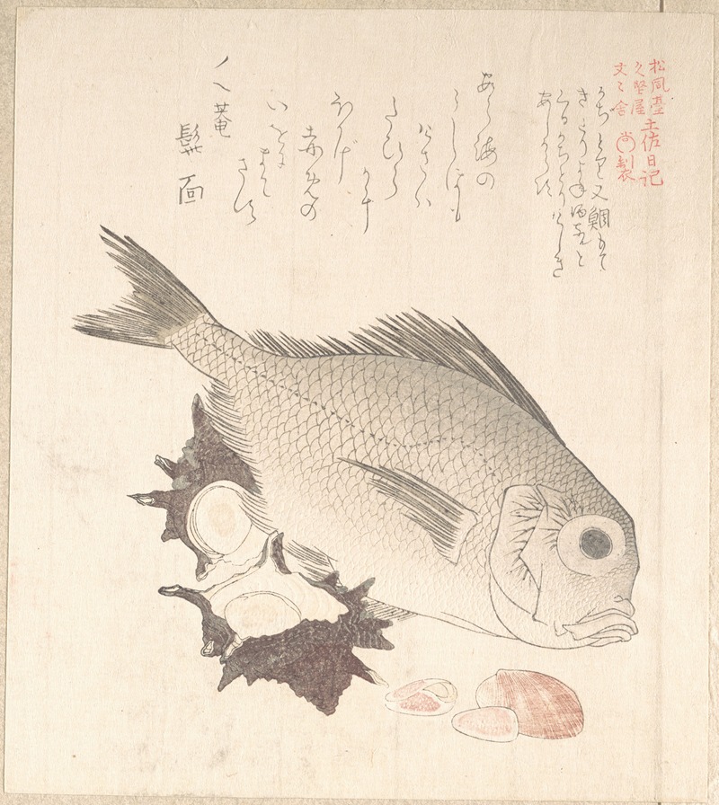 Kubo Shunman - Tai Fish and Top-Shells