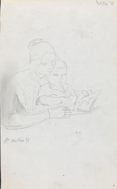 Adolph Tidemand - Claudine Tidemand leser for sin sønn