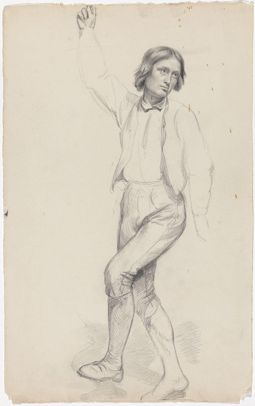 Adolph Tidemand - Dansende ung mann