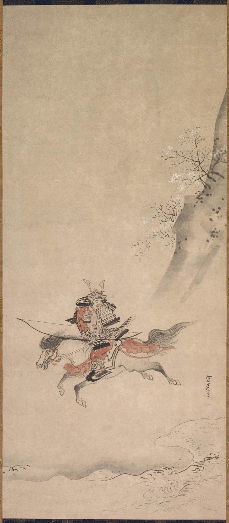 Kusumi Morikage - A Samurai on Horseback