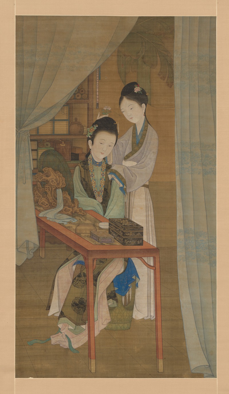 Leng Mei - Woman at her dressing table