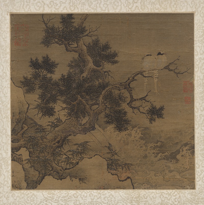 Li Di - Birds on a Tree above a Cataract