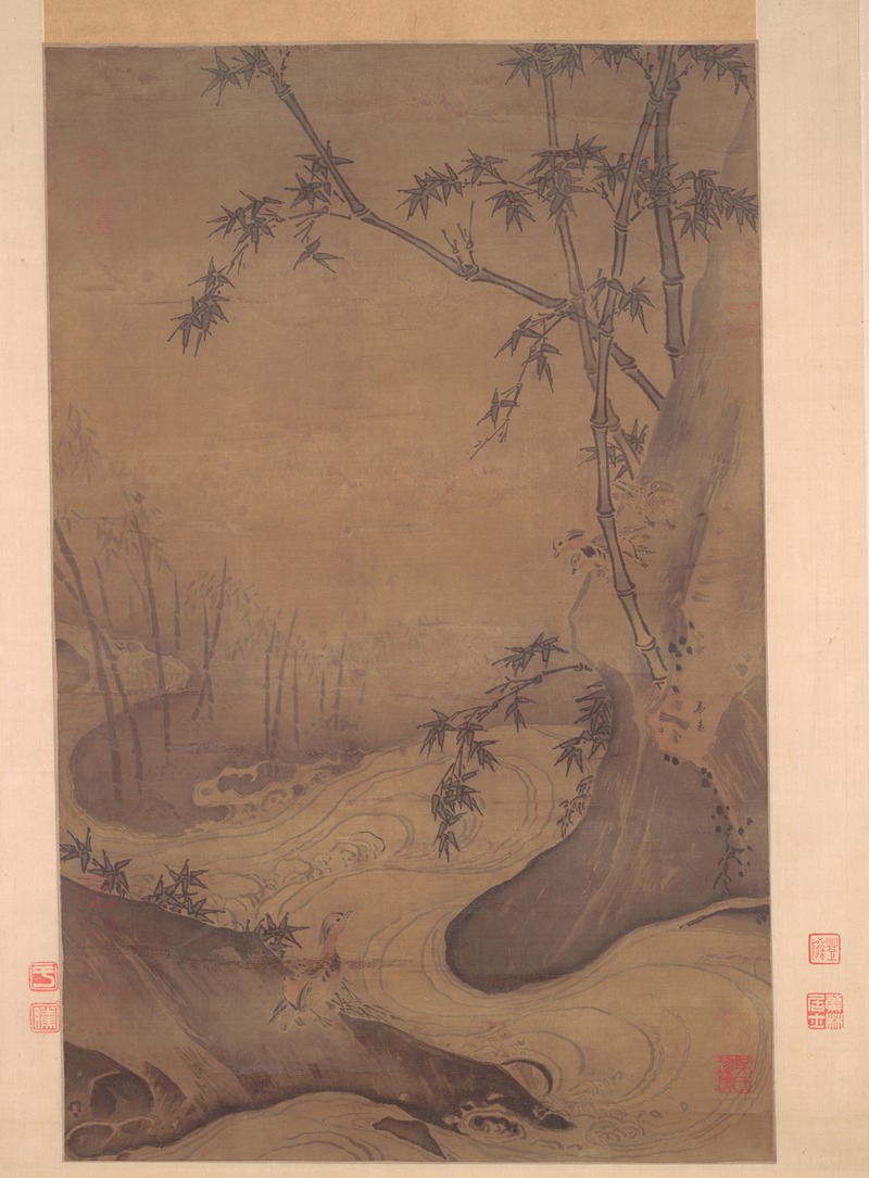 Ma Yuan - Bamboo and Ducks by a Rushing Stream