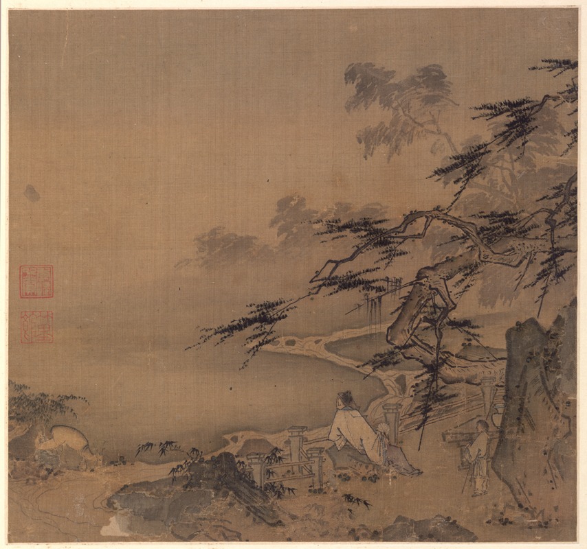 Ma Yuan - Watching the Deer by a Pine Shaded Stream