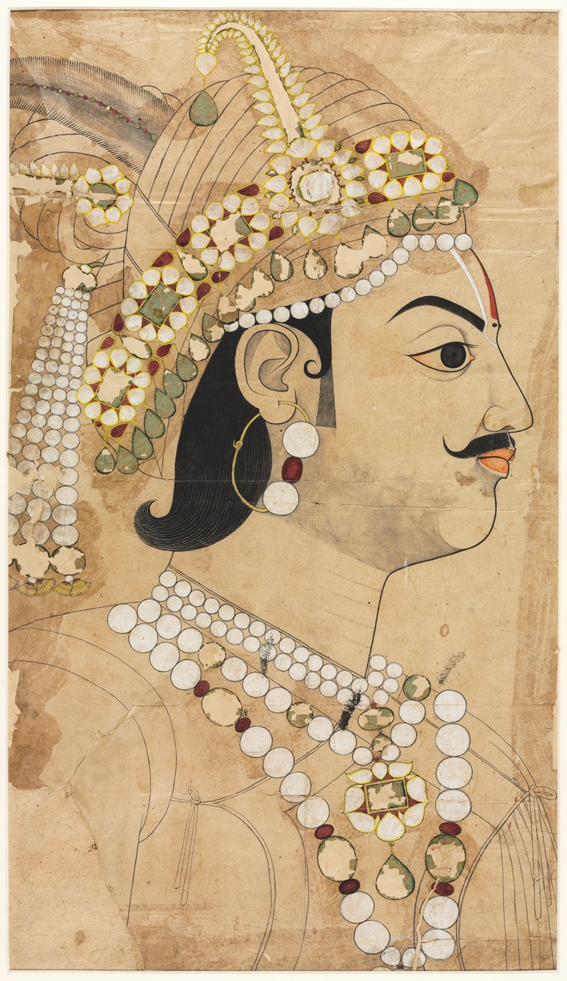 Sahib Ram - Portrait of Maharaja Pratap Singh (1764–1803)