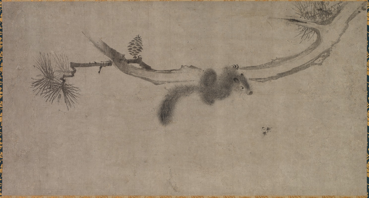 Song Tian - Squirrel on a Pine Branch