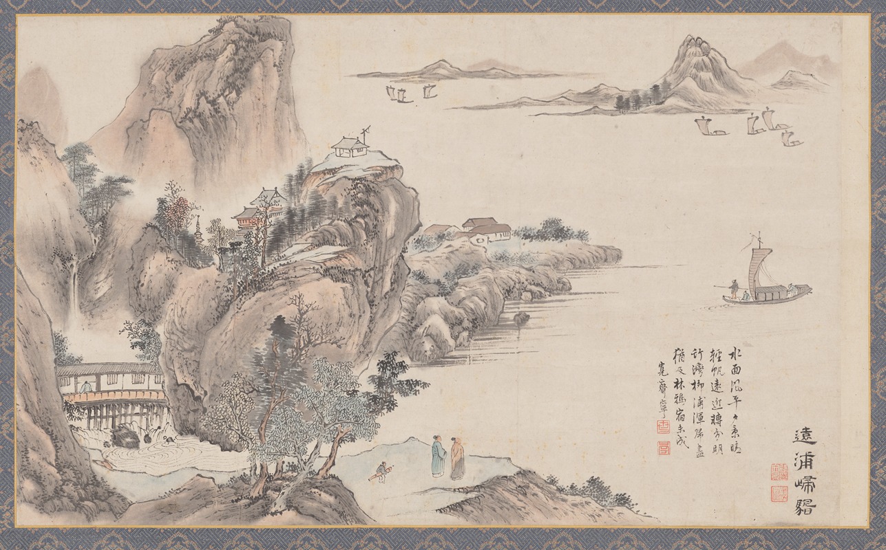 Tani Bunchō - Returning Sails off a Distant Shores, from Eight Views of Xiao-Xiang