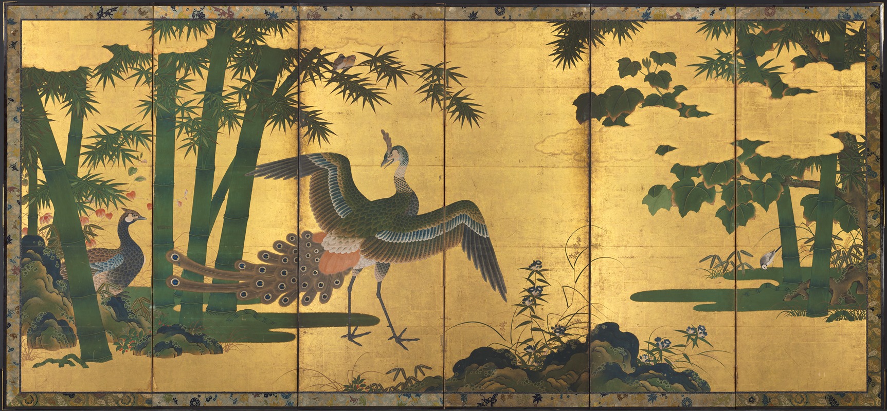 Tosa Mitsuyoshi - Peacocks and Bamboo