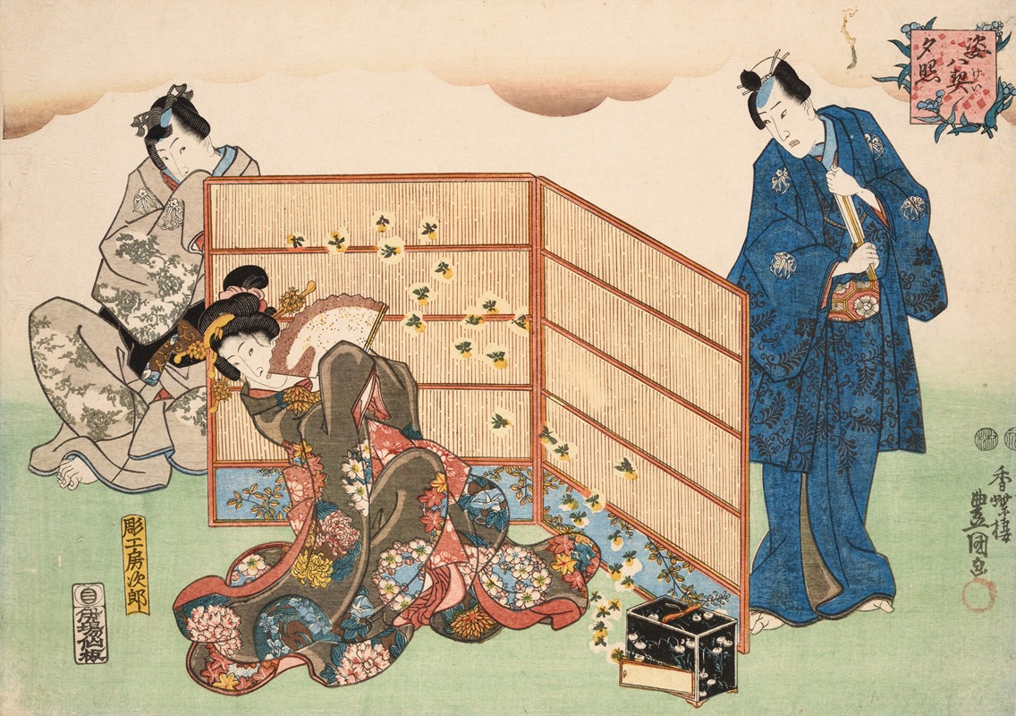 Utagawa Kunisada (Toyokuni III) - Eight Figural Views (Sugata Hakkei) Pl.3