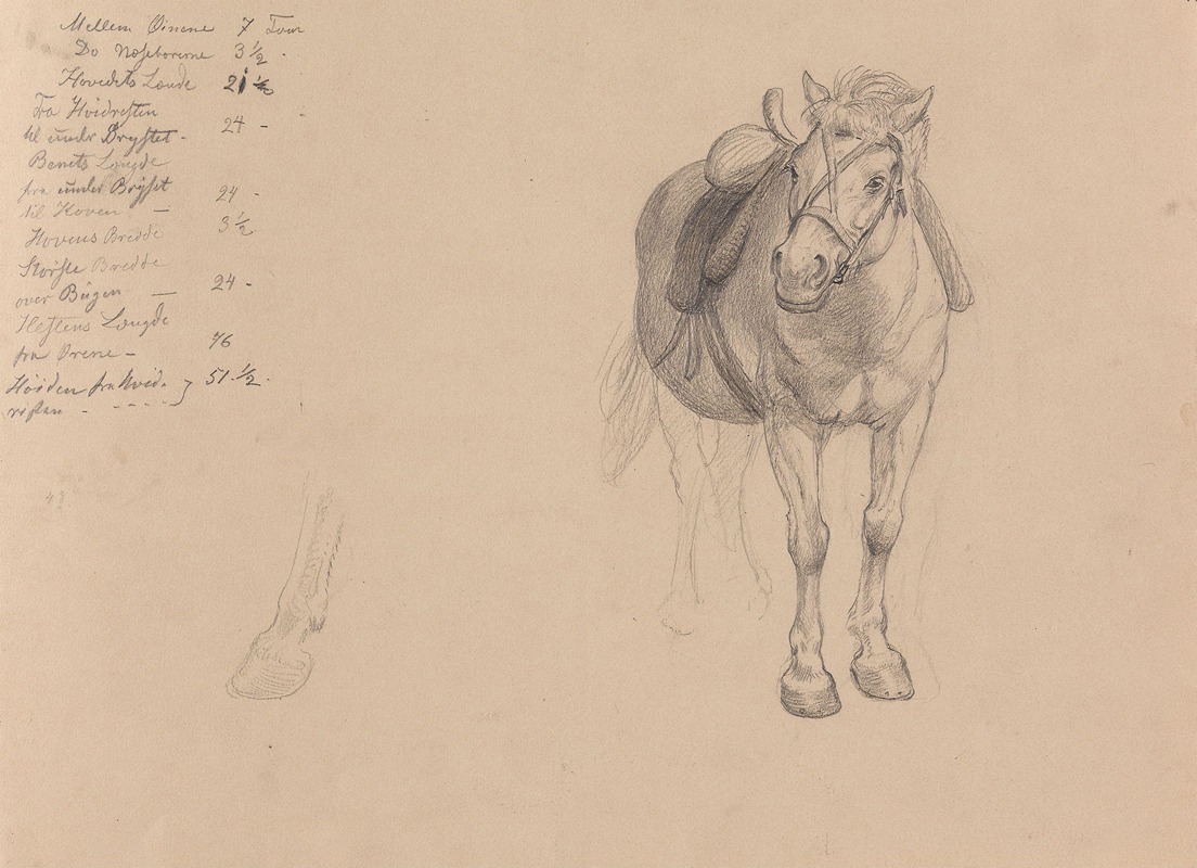 Adolph Tidemand - Saddled horse