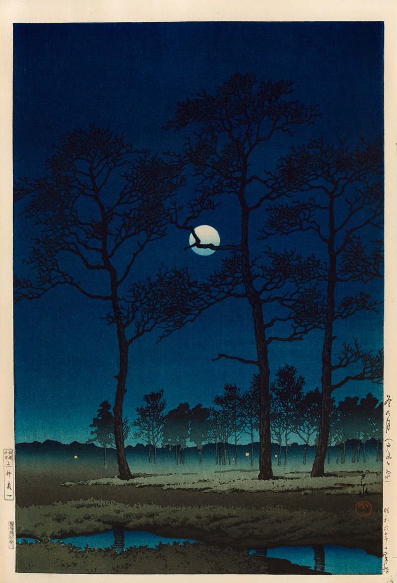 Kawase Hasui - Winter Moon over Toyama Plain