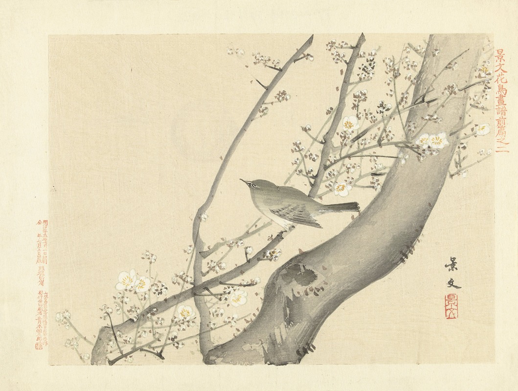 Matsumura Keibun - Plum and Japanese bush-warbler