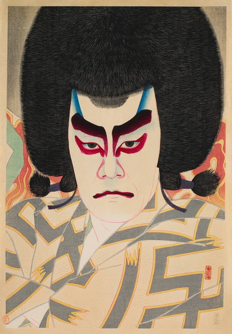 Natori Shunsen - Actor Ichikawa Sadanji II as Narukami Shōnin